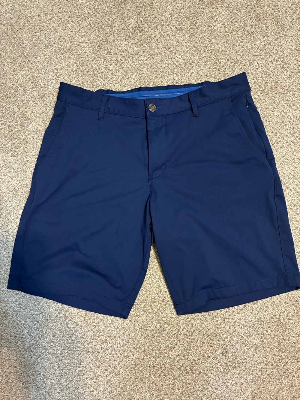 Men's Twillory Flat-Front Performance Blue Shorts